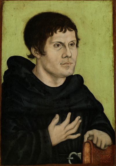 Posthumous Portrait of Martin Luther as an Augustine Monk by Workshop of Lucas Cranach the Elder  
